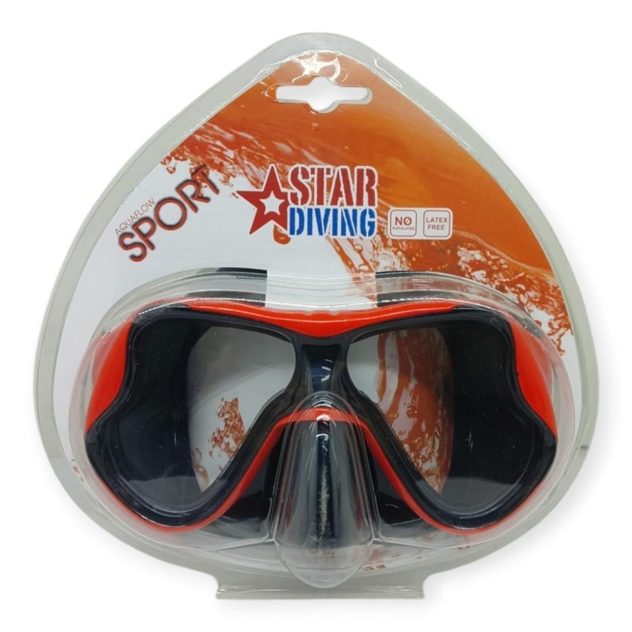 Star Diving Dalış Maskesi Yetişkin - 51705-KIRMIZI