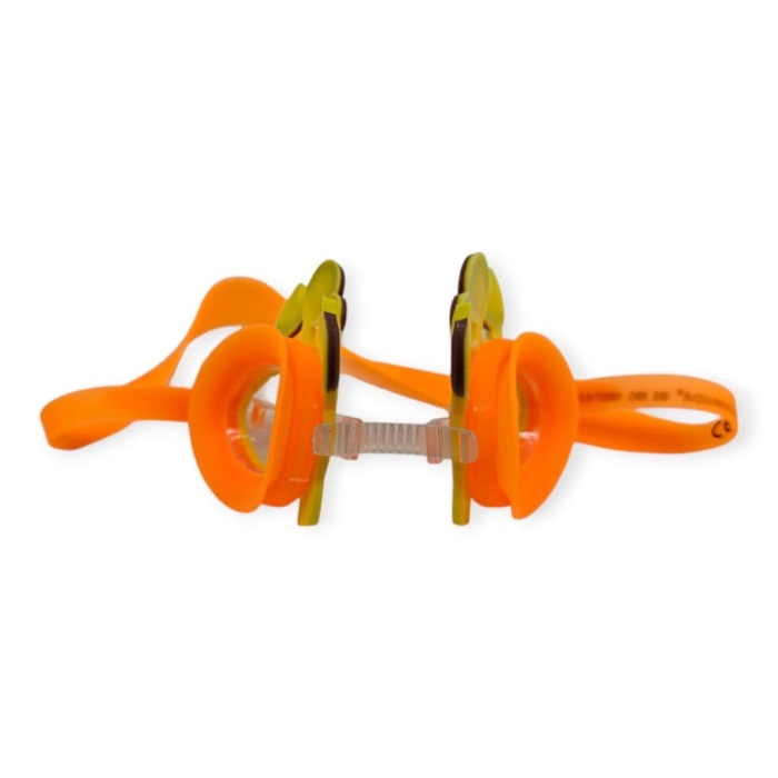 Çocuk Yüzücü Gözlüğü Silikon Taşıma Çantalı Turuncu Yengeç - 9014