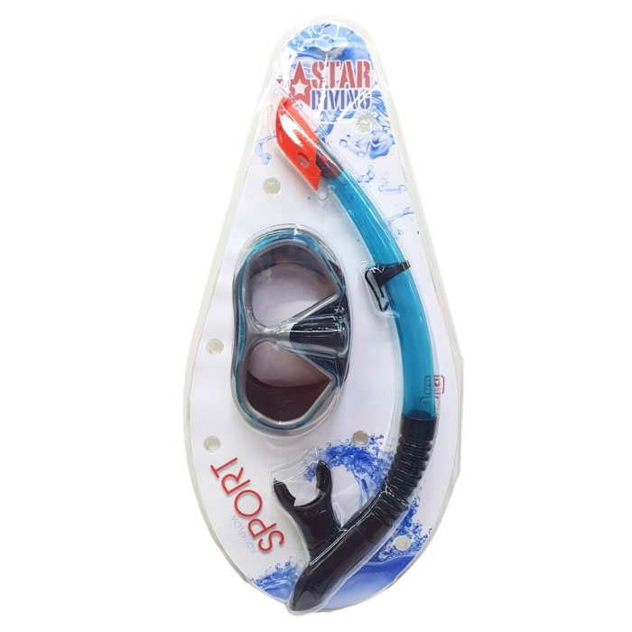 Star Diving Dalış Maskesi ve Snorkel Yetişkin - 51713-MAVİ