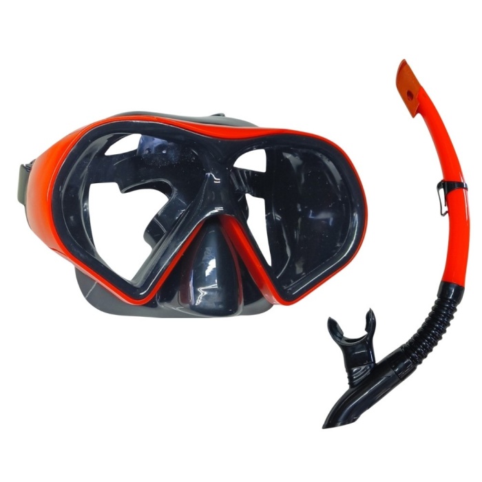Star Diving Dalış Maskesi ve Snorkel Yetişkin - 51713-KIRMIZI