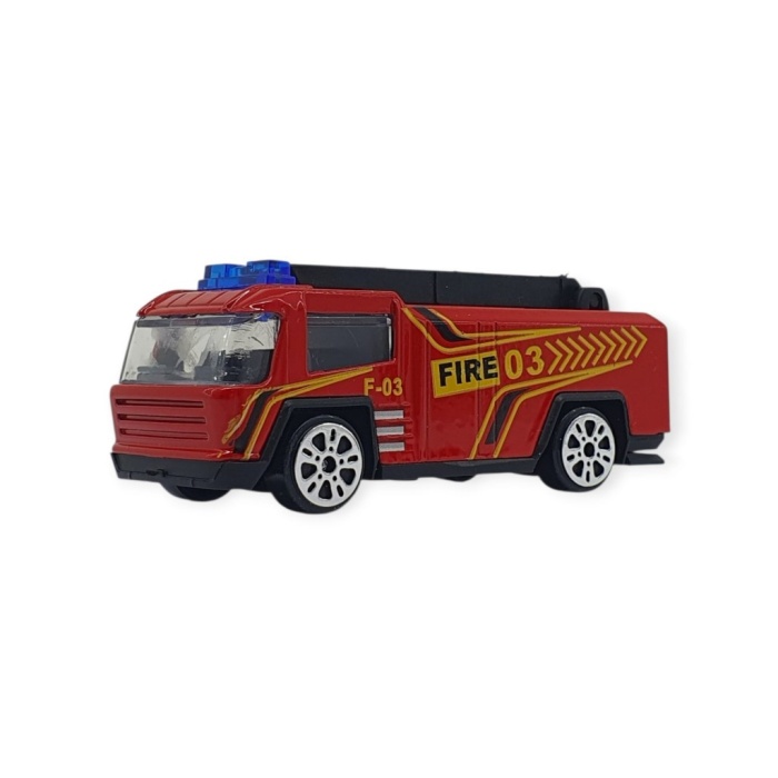 3lü İş Makinaları Road Seti - Die Cast - DS044 - İtfaiye
