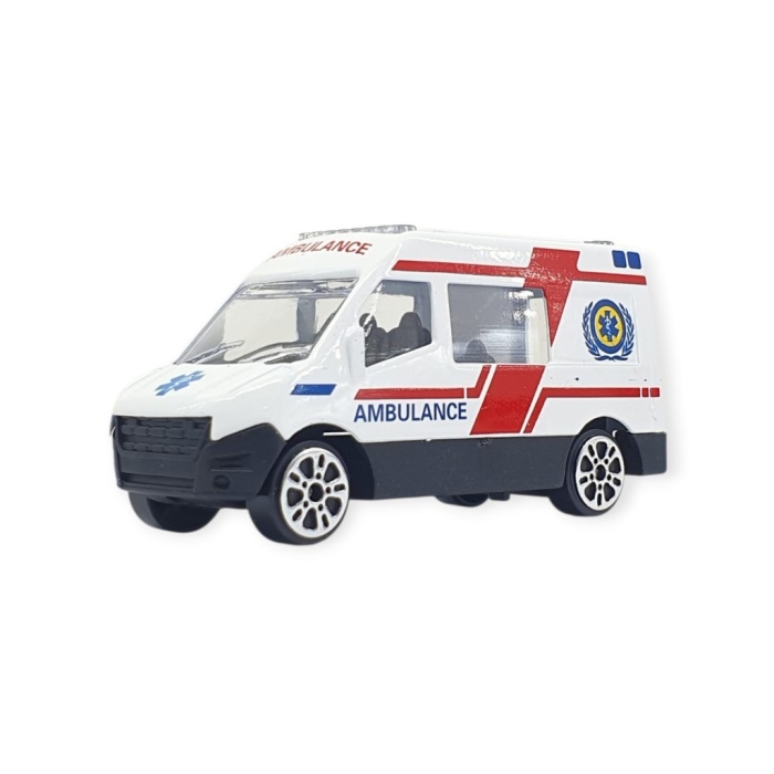 3lü İş Makinaları Road Seti - Die Cast - DS044 - Ambulans
