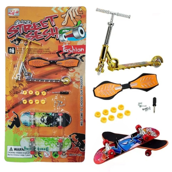 Parmak Kaykay - Skate Board - Paten ve Scooter Oyun Seti - 012-13 - Turuncu