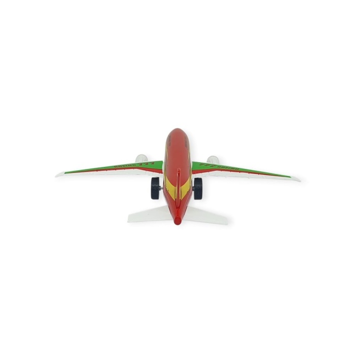 Çek Bırak Sesli Işıklı Metal Uçak - 180 - Kırmızı