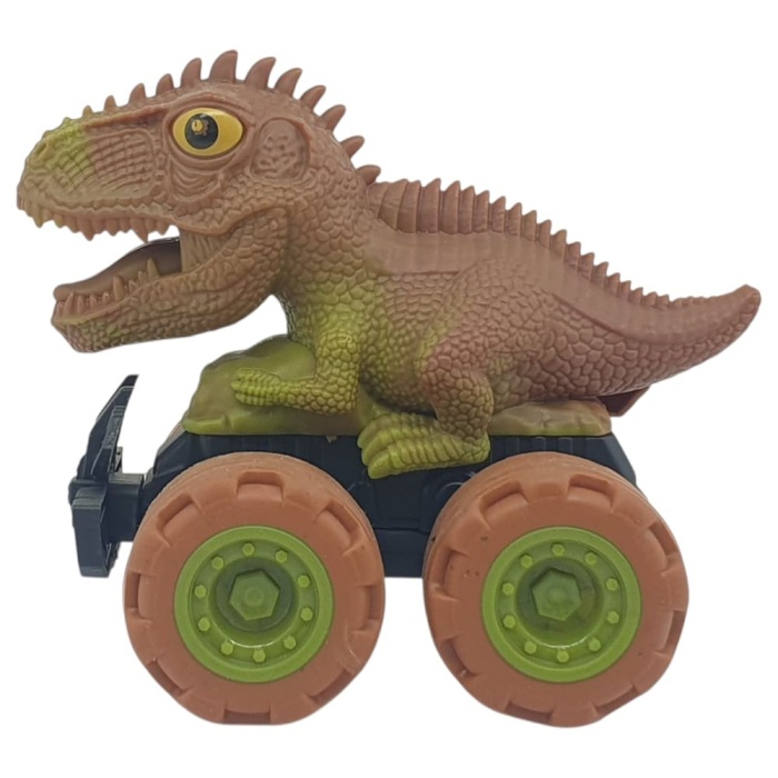 Sürtmeli Dinazor Arabalar 12 cm - H-20 - Stegosaurus -Kahverengi