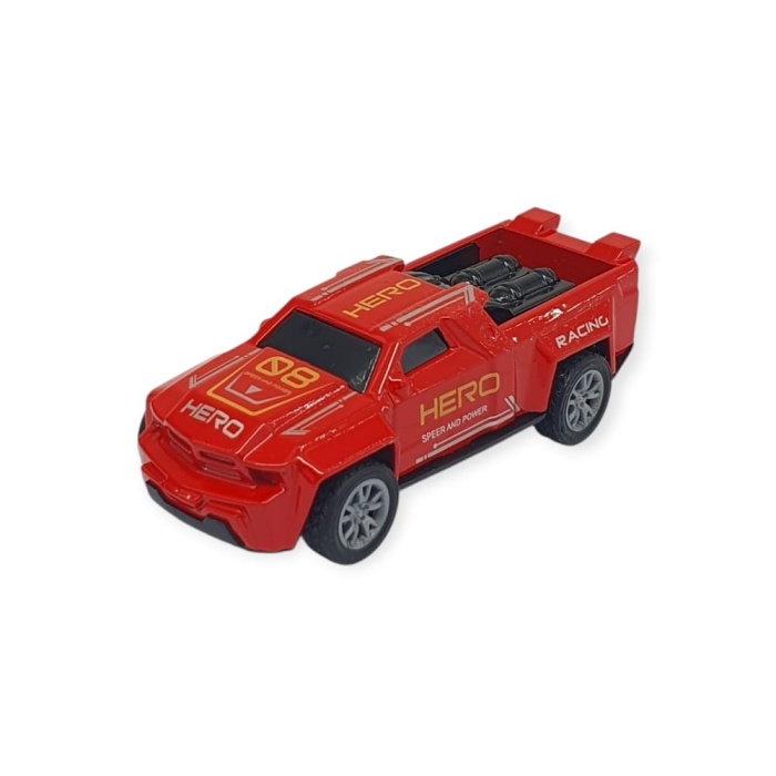 Çek Bırak Metal Küçük Arabalar 8 cm - SH40031 - Kırmızı Pick-Up