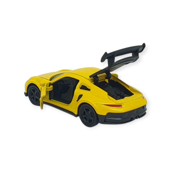 Çek Bırak Metal Küçük Arabalar 8 cm - 6411A-19 - Sarı