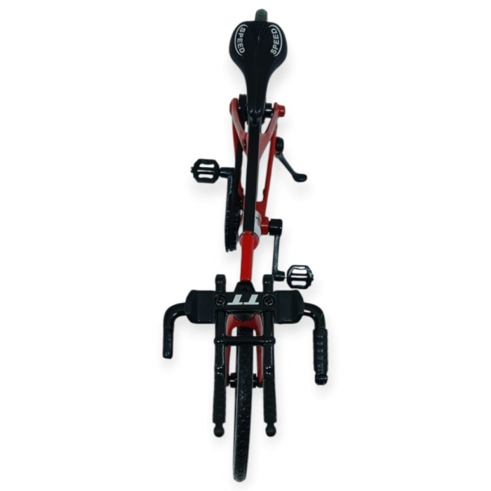 Model Araçlar -1/10 Metal Yarış Bisikleti 18 cm - Kırmızı