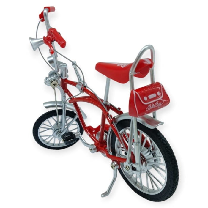 Model Araçlar -1:8 Metal Retro Pinokyo Bisiklet - Die -Cast 17 cm - Kırmızı