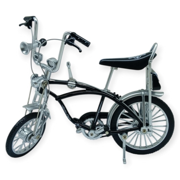 Model Araçlar -1:8 Metal Retro Pinokyo Bisiklet - Die -Cast 17 cm - Siyah