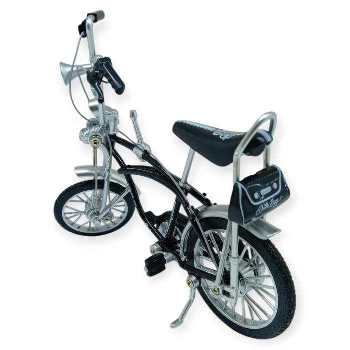 Model Araçlar -1:8 Metal Retro Pinokyo Bisiklet - Die -Cast 17 cm - Siyah