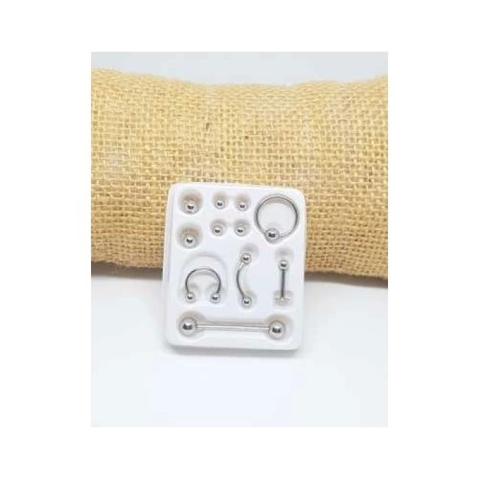 11 Parça Piercing ve Piercing Topu Seti Piirsing