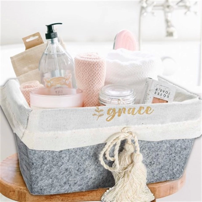 Çok Amaçlı Saklama Organizer Kutu Kare Keçe Sepet