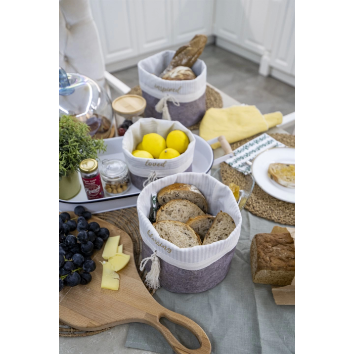 Yuvarlak Katlanabilir Çok Amaçlı Saklama Organizer Kutu Keçe Sepet