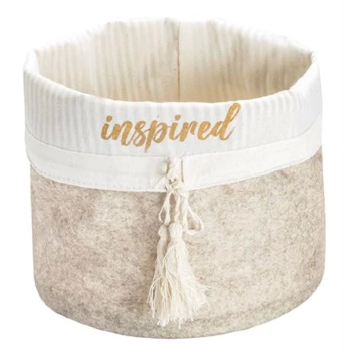 Yuvarlak Katlanabilir Çok Amaçlı Saklama Organizer Kutu Keçe Sepet