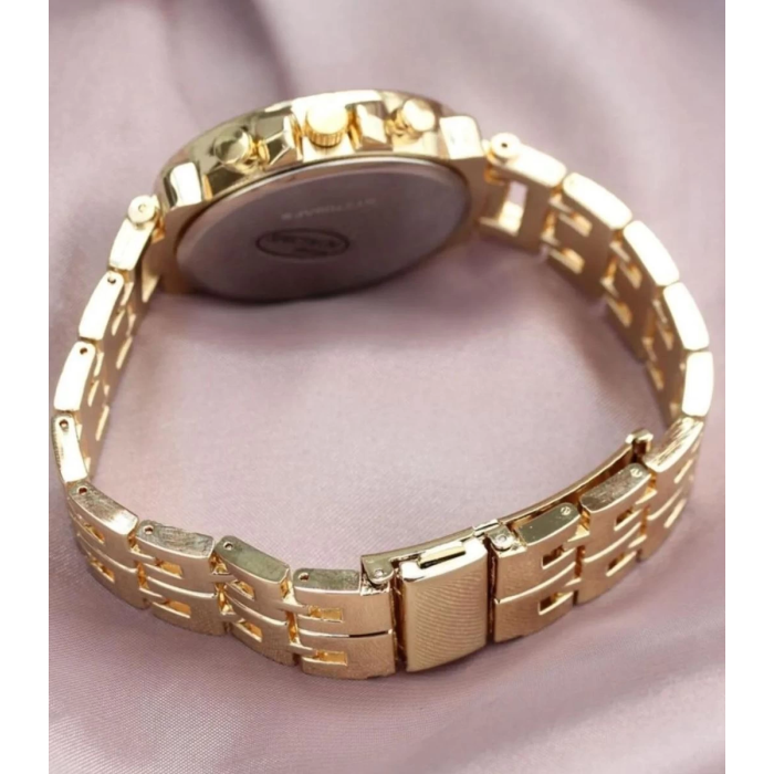 Zarif ve Şık Özel Tasarım Zirkon Taşlı Metal Bayan Kol Saati