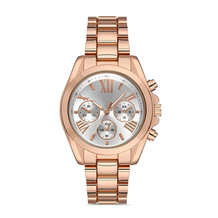 Zarif ve Şık Özel Tasarım Roma Rakam Detaylı Metal Bayan Kol Saati