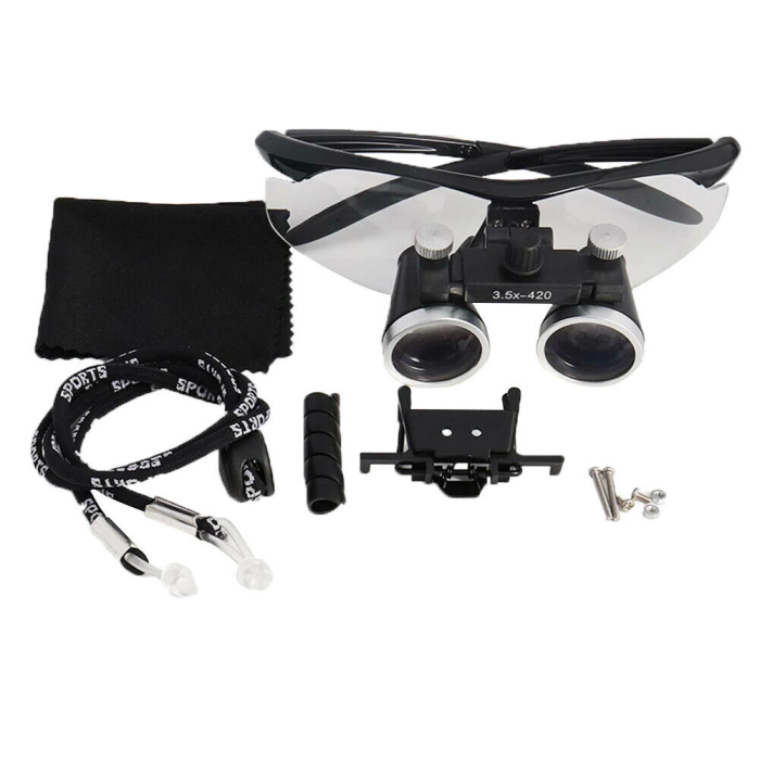 -3.5x-420mm Diş Cerrahi Gözlük Lens Büyüteç,taşıma Çantalı