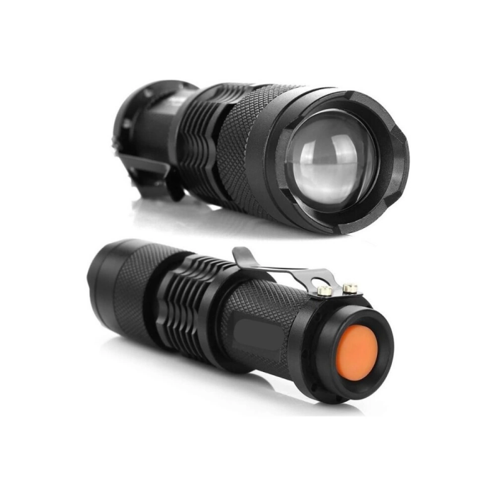 Km-87 Polis Tipi Zoomlu Şarjlı Metal Dağ Kamp Cep Feneri Cree Led 2300 Lumens -