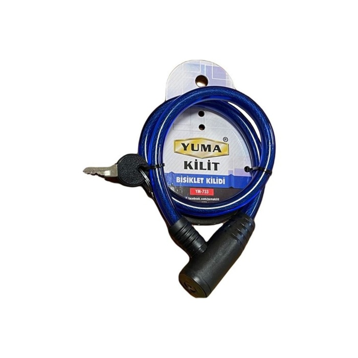 Yuma YM-733 Mavi 65 cm Bisiklet Kilidi -