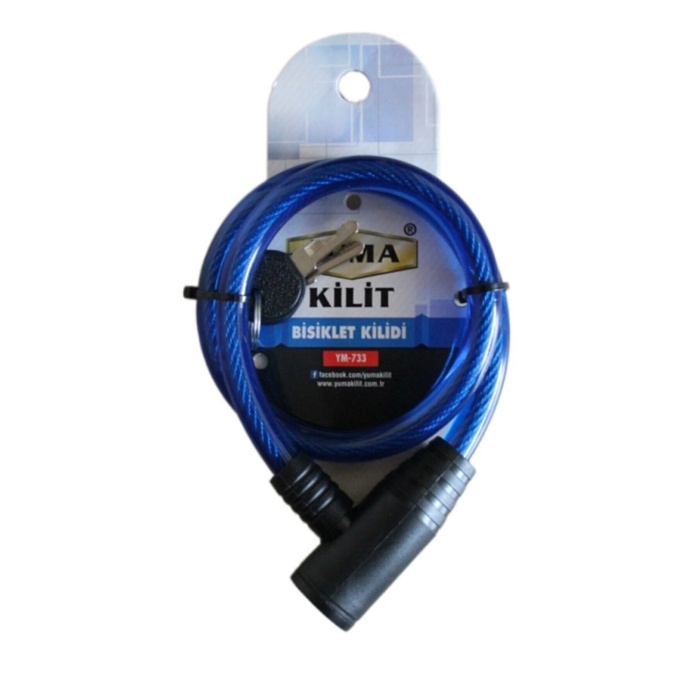 Yuma YM-733 Mavi 65 cm Bisiklet Kilidi -