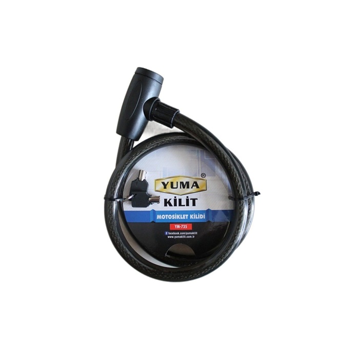 Yuma Ym-735 120 cm 20 mm Motorsiklet Kilidi -