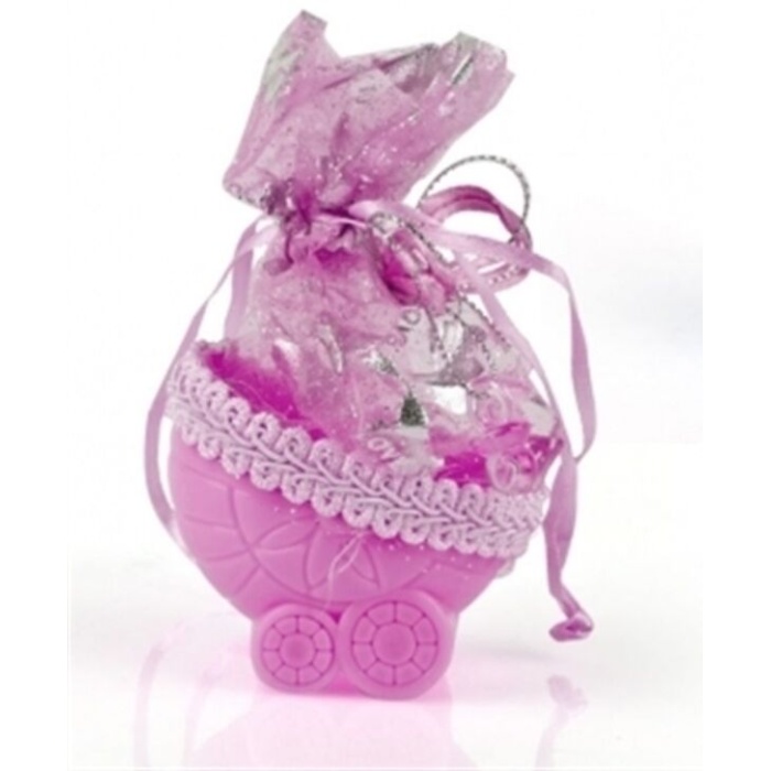 Bebek Mevlüt Şekeri - Pembe Bebek Arabası -