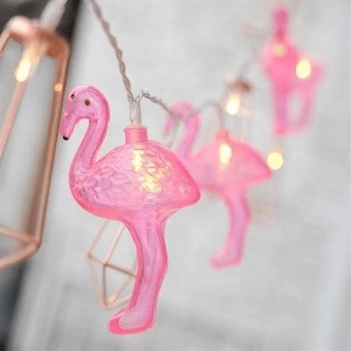 10lu Pilli Led Flamingo Dekoratif Işık Zinciri Aydınlatma 1,5 Mt ( Lisinya )