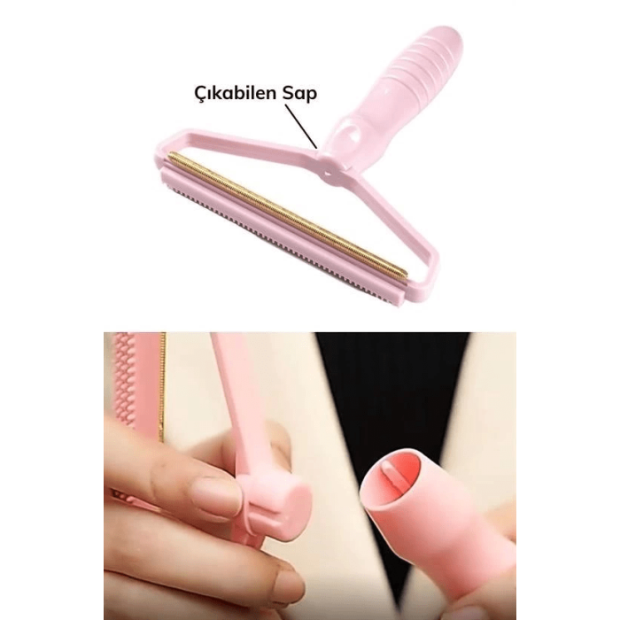 Çift Taraflı Elbise Kazak Plastik Kumaş Tüy Alma Ve Tiftik Temizleyici Toplayıcı Taşınabilir ( Lisinya )
