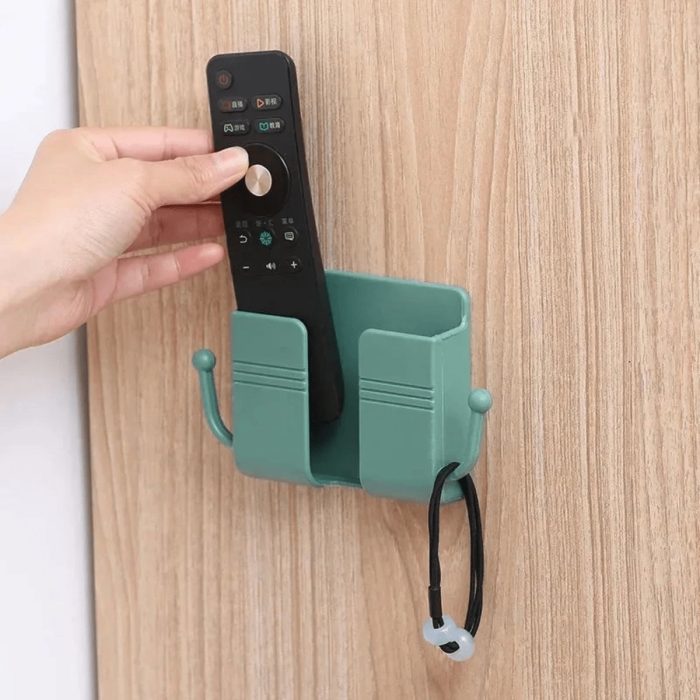 Duvar Tipi Yapışkanlı Kablo Tutuculu Telefon,kumanda Tutucu Plastik Aparat ( Lisinya )