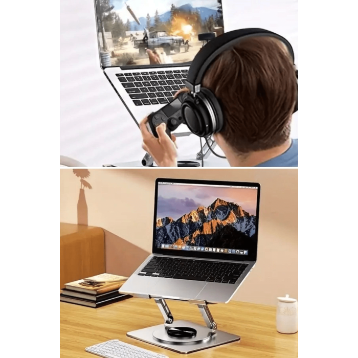 360 Derece Dönebilen Hava Aldıran Laptop Standı ( Lisinya )