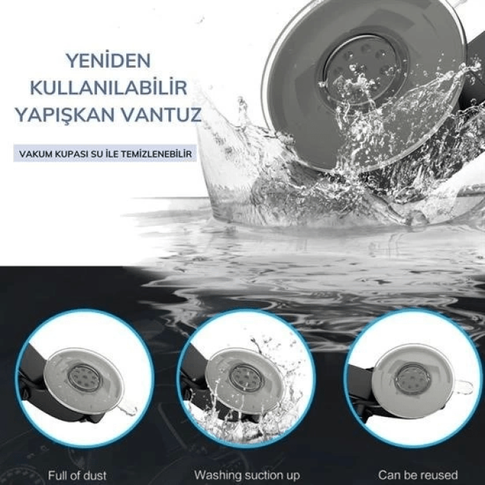 360 Derece Dönen Torpido Üstü Uzunluk Ayarlamalı Vantuzlu Teleskopik Araç Telefon Tutucu ( Lisinya )