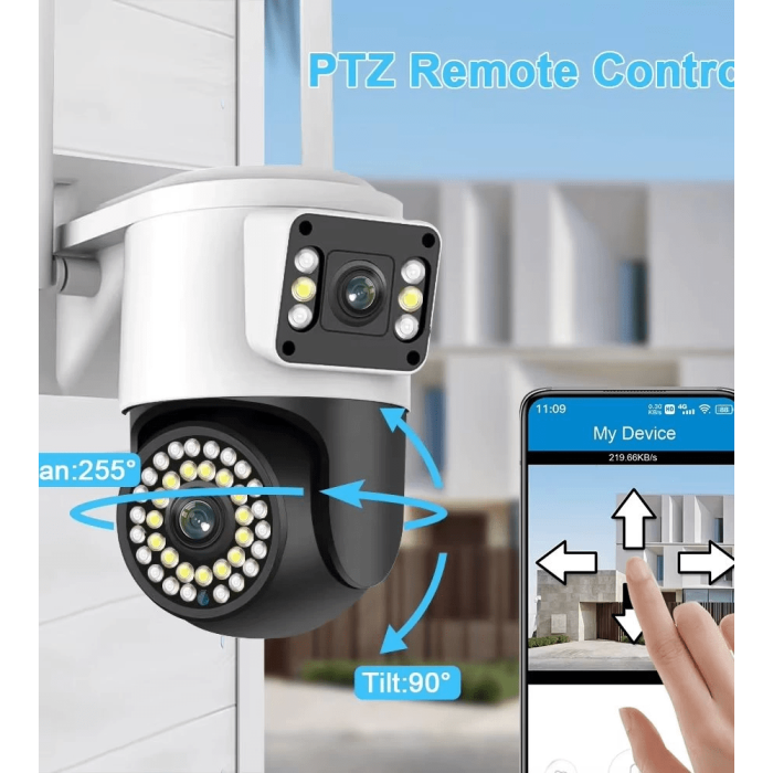 4mp Yoosee Çift Lens Ip Kamera - Wıfı Açık Otomatik İzleme, Su Geçirmez Kablosuz Güvenlik Ev Kamerası, Renkli Gece Görüş ( Lisinya )
