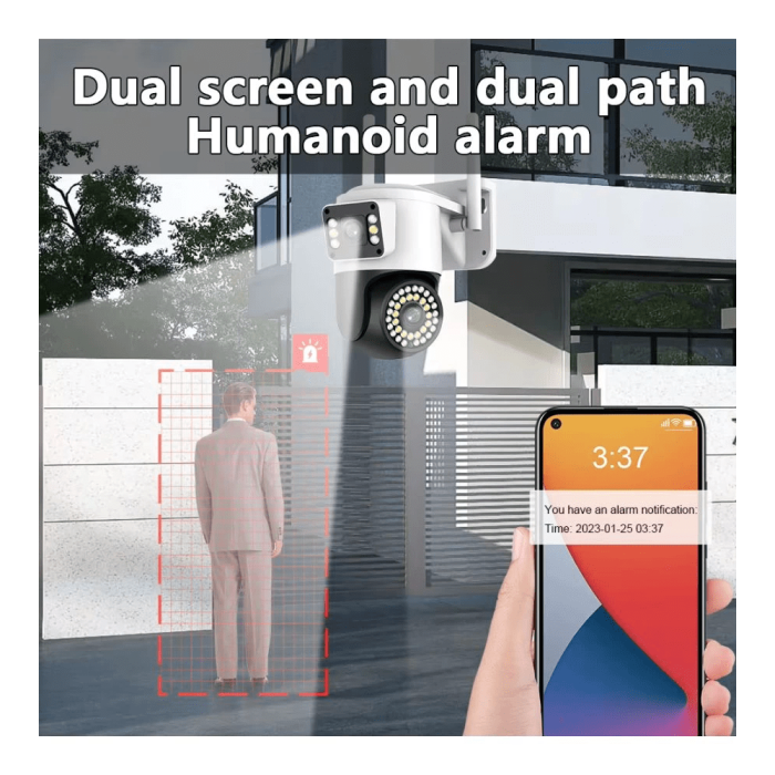 4mp Yoosee Çift Lens Ip Kamera - Wıfı Açık Otomatik İzleme, Su Geçirmez Kablosuz Güvenlik Ev Kamerası, Renkli Gece Görüş ( Lisinya )