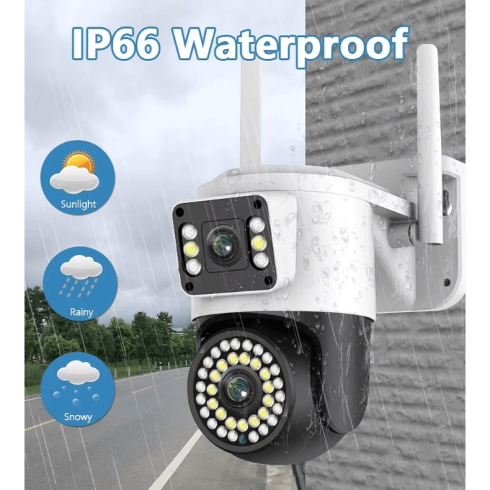 4mp Yoosee Çift Lens Ip Kamera - Wıfı Açık Otomatik İzleme, Su Geçirmez Kablosuz Güvenlik Ev Kamerası, Renkli Gece Görüş ( Lisinya )