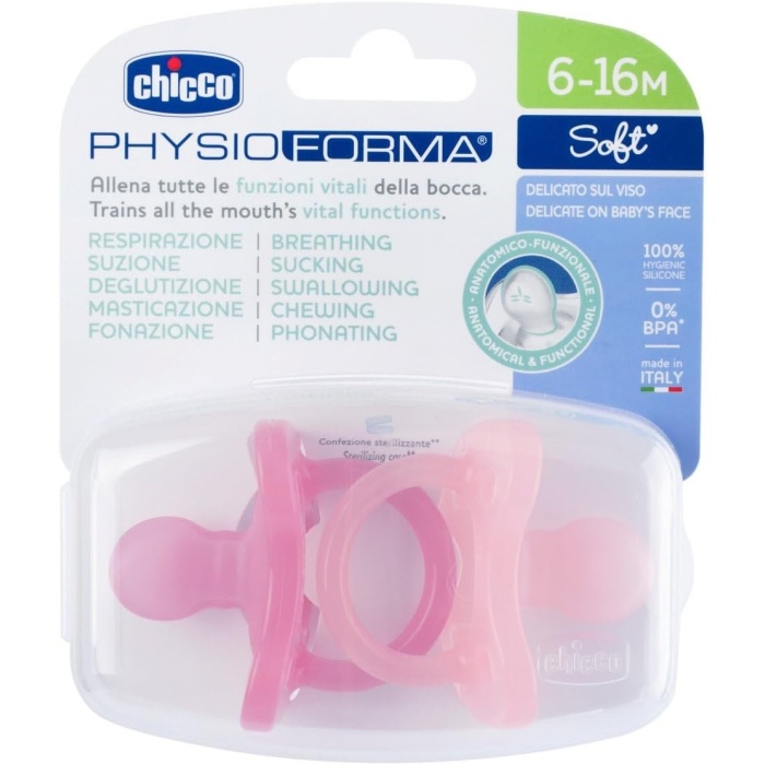Chicco PhysioForma Soft 2li Silikon Emzik 6-16 Ay Kız