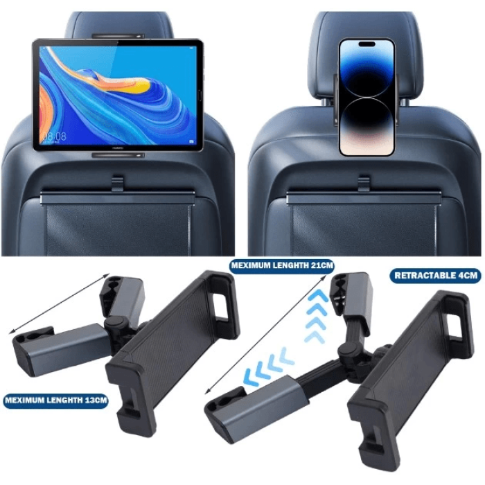 Pratik Koltuk Arkası Ayarlanabilir Tablet Telefon Tutucu ( Lisinya )