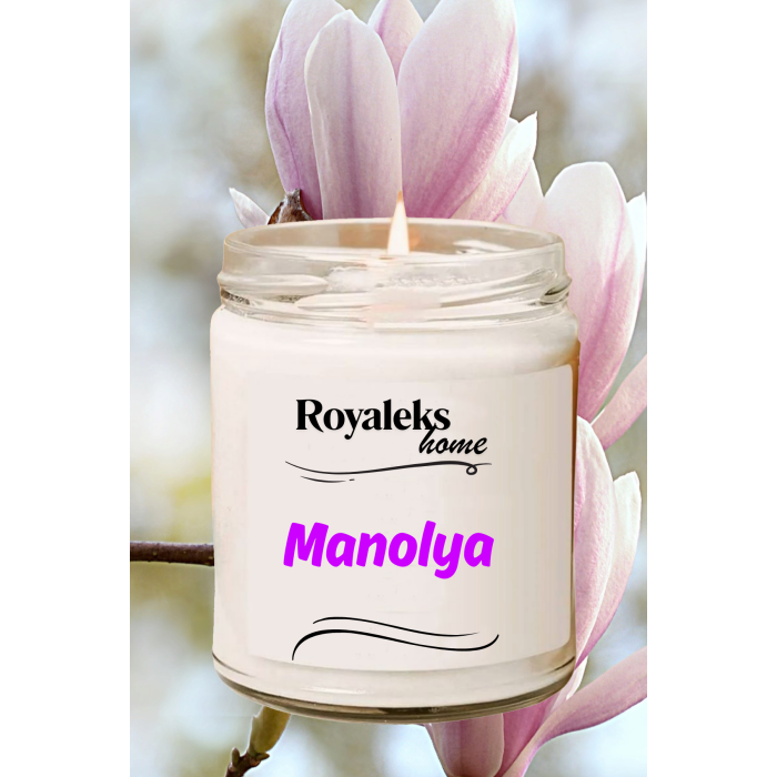 4 Adet Doğal Özel Seri Kokulu Dekoratif Kavanoz Mum 4X210 cc - Çiçek Seti - RYL