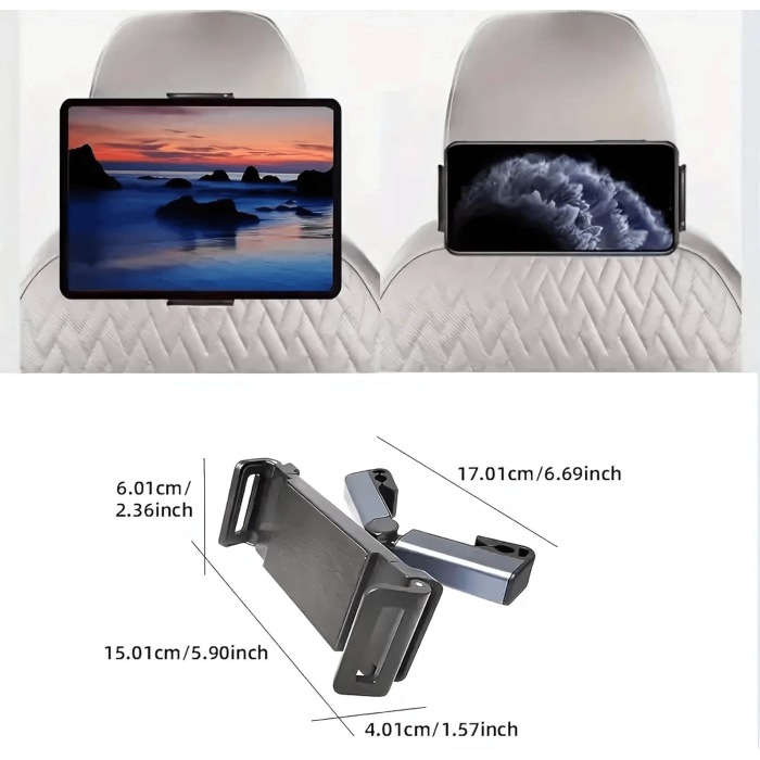 Araç Koltuk Arkası Tablet Tutucu, Telefon Tutucu, Tablet/telefon Tutucu, 360° İpad Pro 12.9 Mini Air, Galaxy Tab A A7 S7, Switch, Surface, 4,7-12,9 İnch İle Uyumlu ( Lisinya )