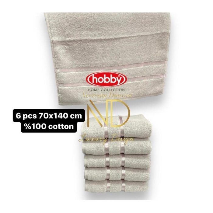 Açık Lila 50x90 6lı Havlu Seti