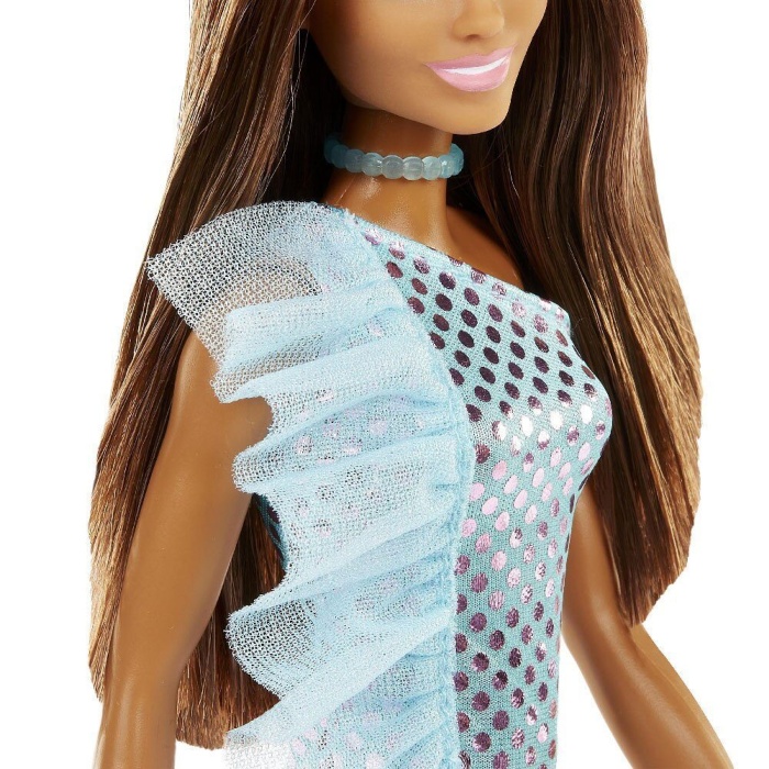 Barbie Pırıltılı Bebekler Mavi Elbiseli - T7580-HJR95 (Lisinya)