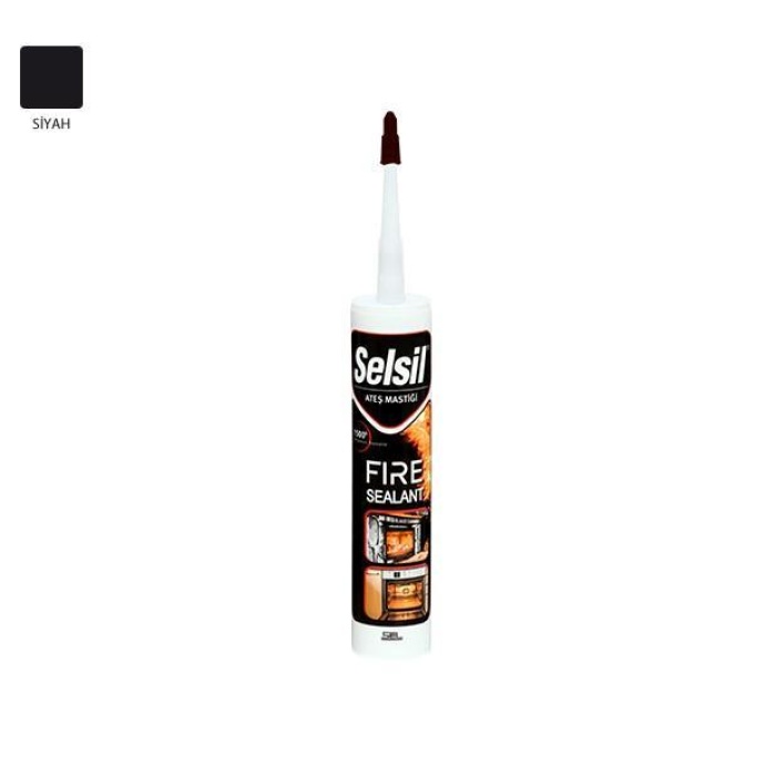 Selsil Ateş Mastiği Siyah 300 ml 1500 Dereceye Dalı