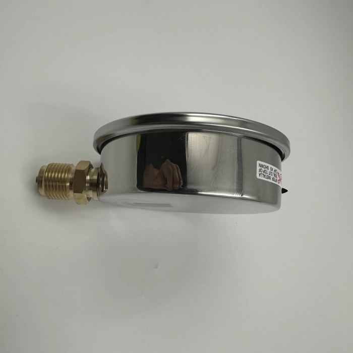 Manometre Gliserinli Alttan Çıkışlı Q100 - 0 - 1 + 3 Bar 1/2 (Lisinya)