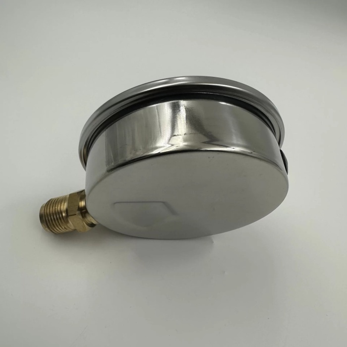 Manometre Gliserinli Alttan Çıkışlı Q100 - 0 - 100 Bar 1/2 (Lisinya)