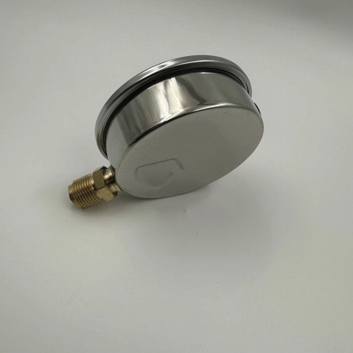 Manometre Gliserinli Alttan Çıkışlı Q100 - 0 - 400 Bar 1/2 (Lisinya)