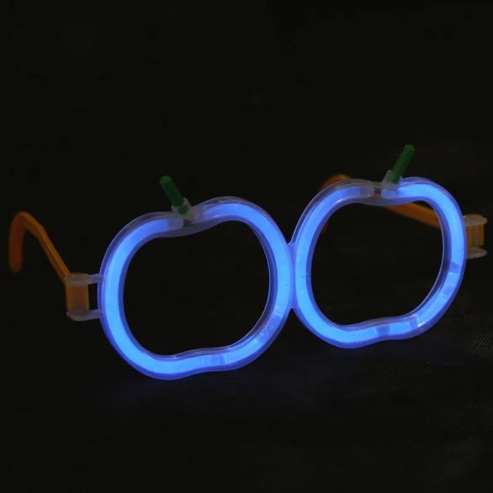 Glow  Elma Gözlük - Glow Partisi Gözlüğü - Glow Stick Gözlük 12 Adet