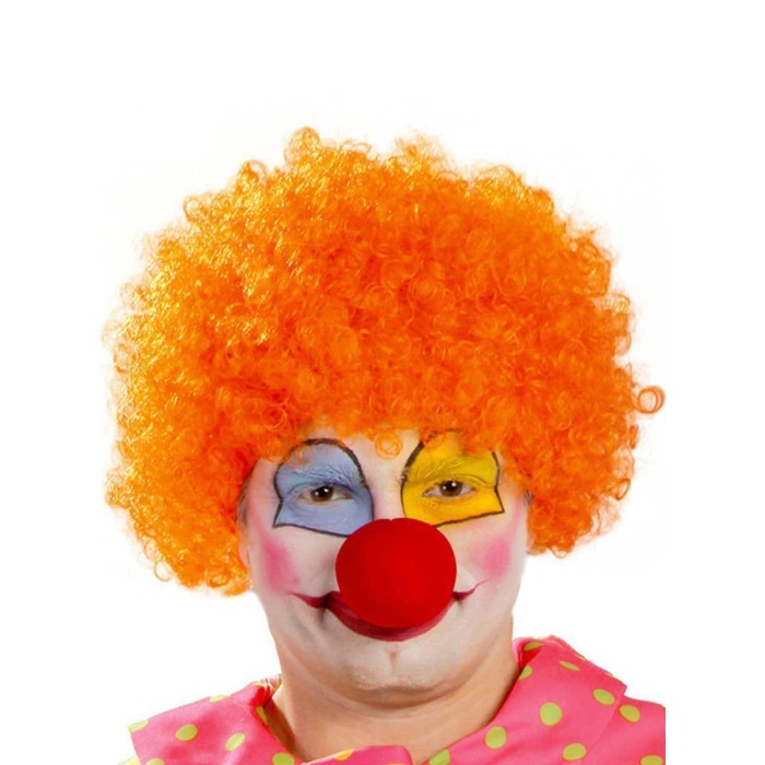Tcu Renk Kıvırcık Afro Bonus Peruk Takma Saç ve Kırmızı B Seti