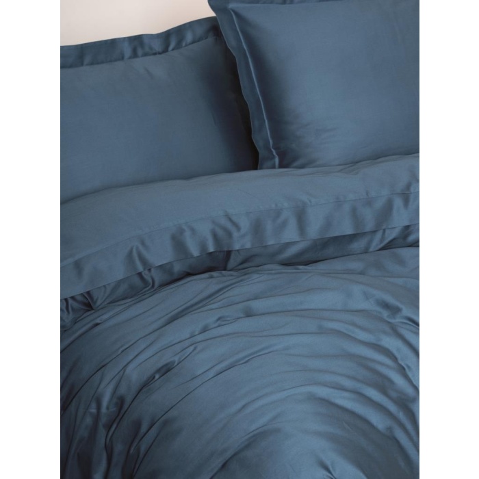Elegant Mavi Çift Kişilik Saten Nev Takımı
