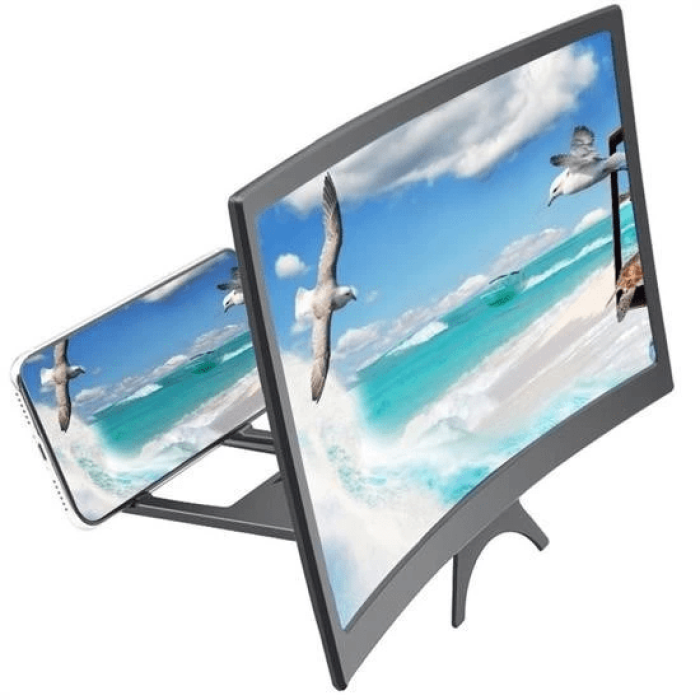 Curved Model Katlanabilir 3d Ekran Büyütücü Amplifikatör Projektör Standı Tüm Akıllı Telefon ( Lisinya )