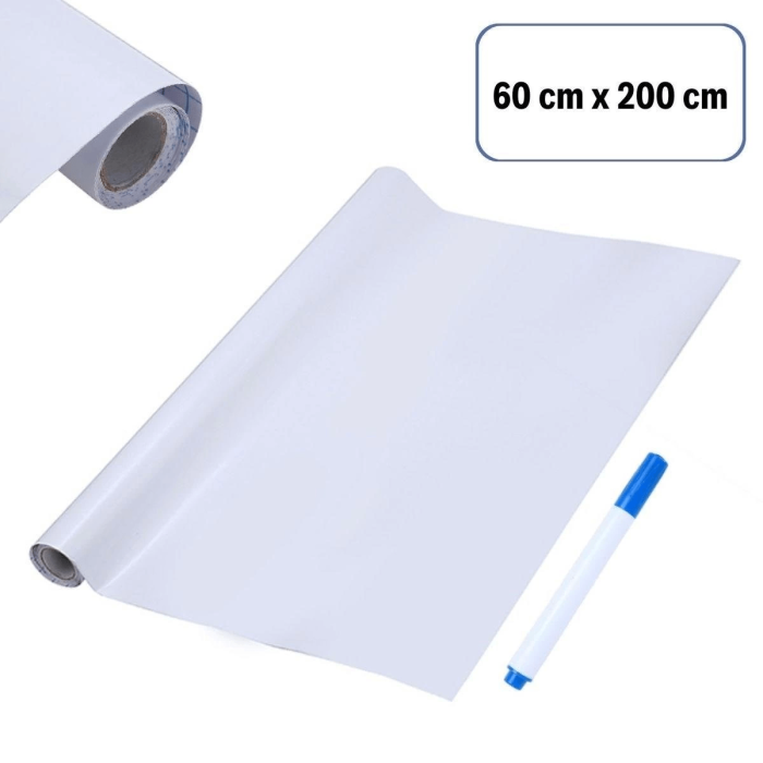 Silinebilir Kalemli Sticker  Duvara Yapışabilen Yazı Tahtası 60x100 Cm ( Lisinya )